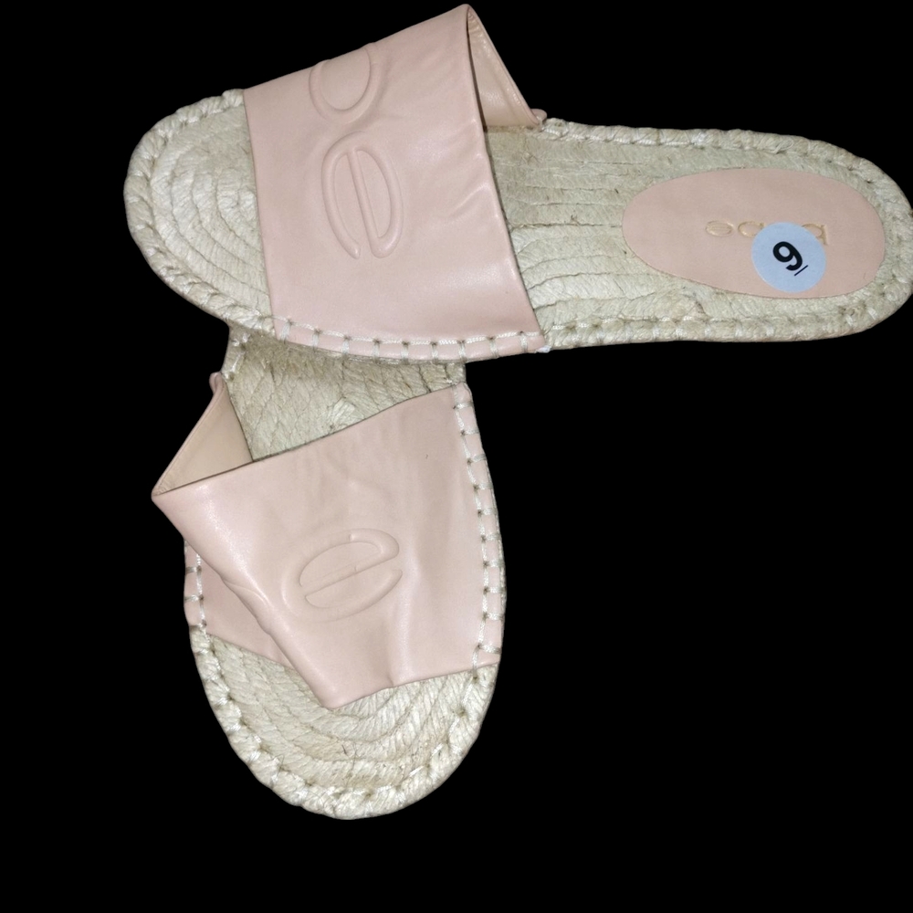 bebe Blush Espadrille Slides